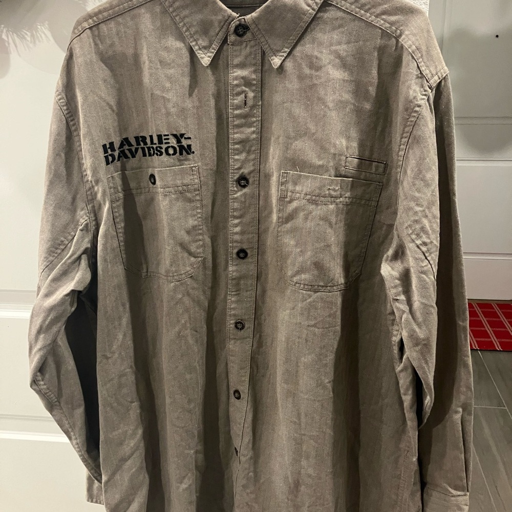 Harley-Davidson Casual Button Down Shirt - Gray